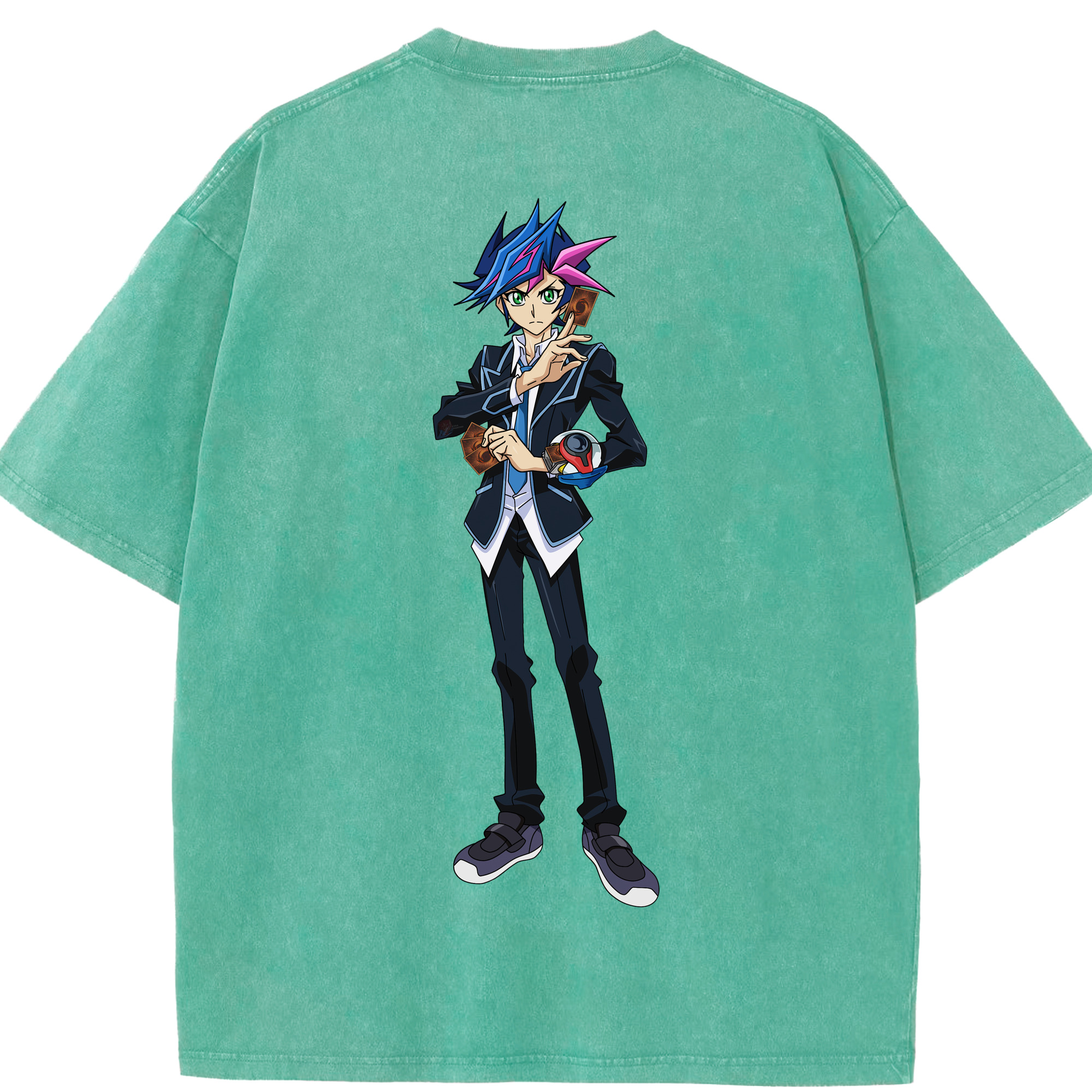 （画像用） 遊☆戯☆王 Yu-Gi-Oh! 綿100% ヴィンテージ風 半袖Tシャツ（背面プリント）